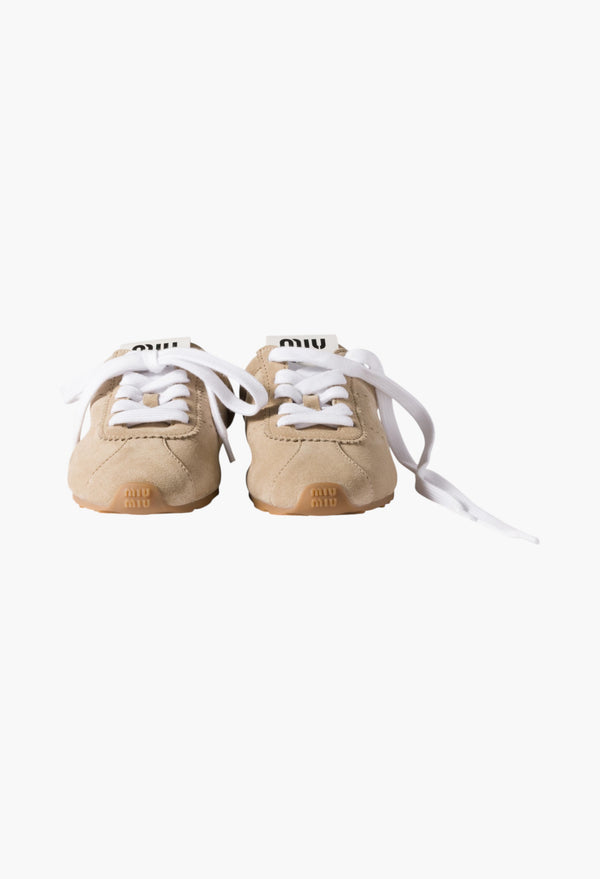 Desert Beige - Plume Suede Mules