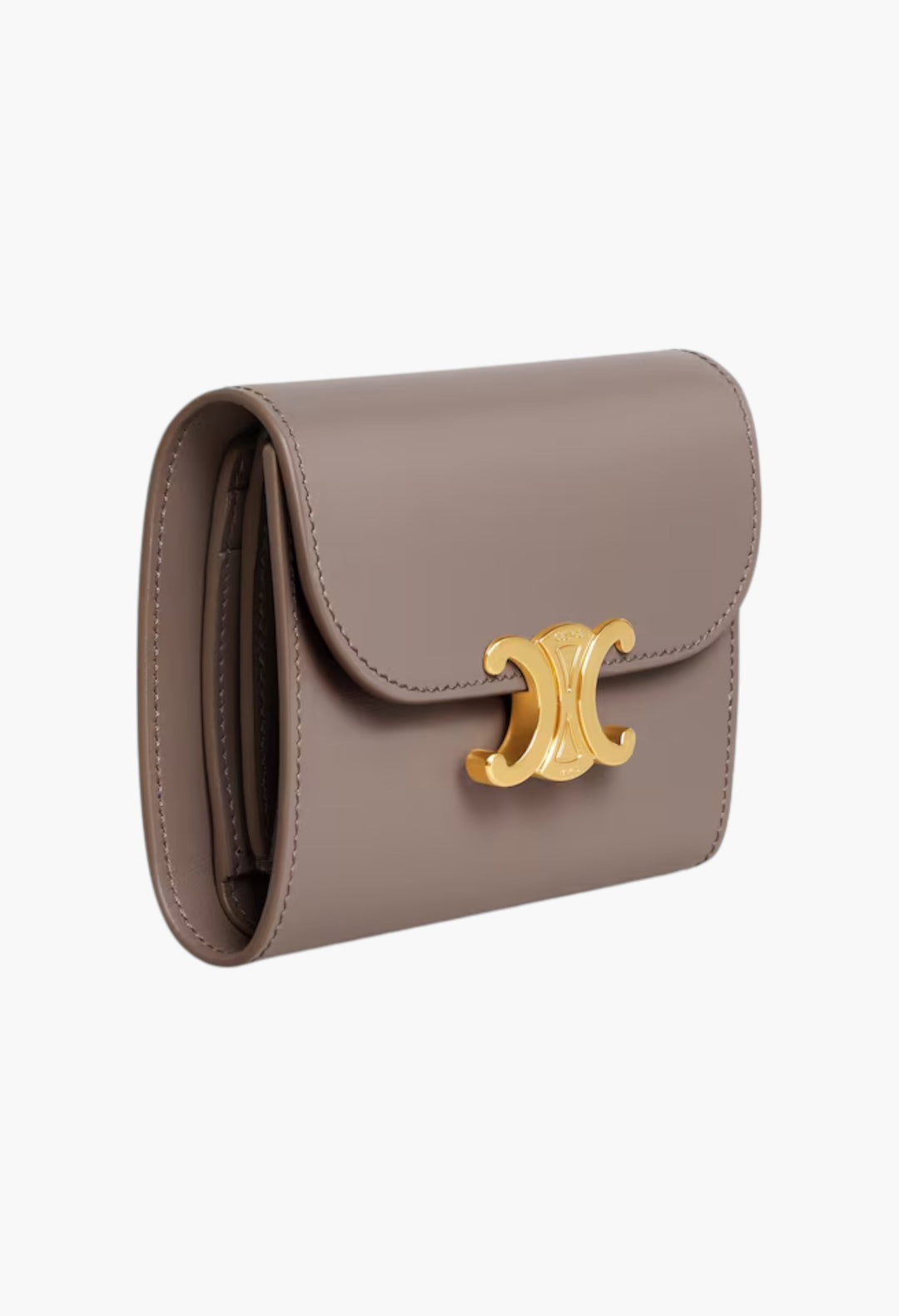 Small Flap Wallet Triomphe In Shiny Calfskin - GLAM MODA