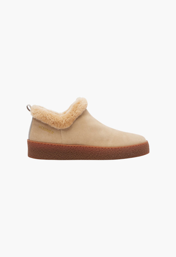 Beige - Lucerne Suede Ankle Boots