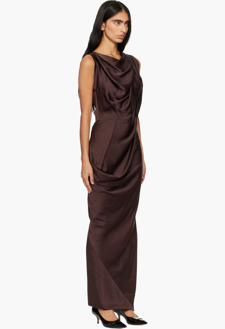 Brown Fond Maxi Dress - GLAM MODA