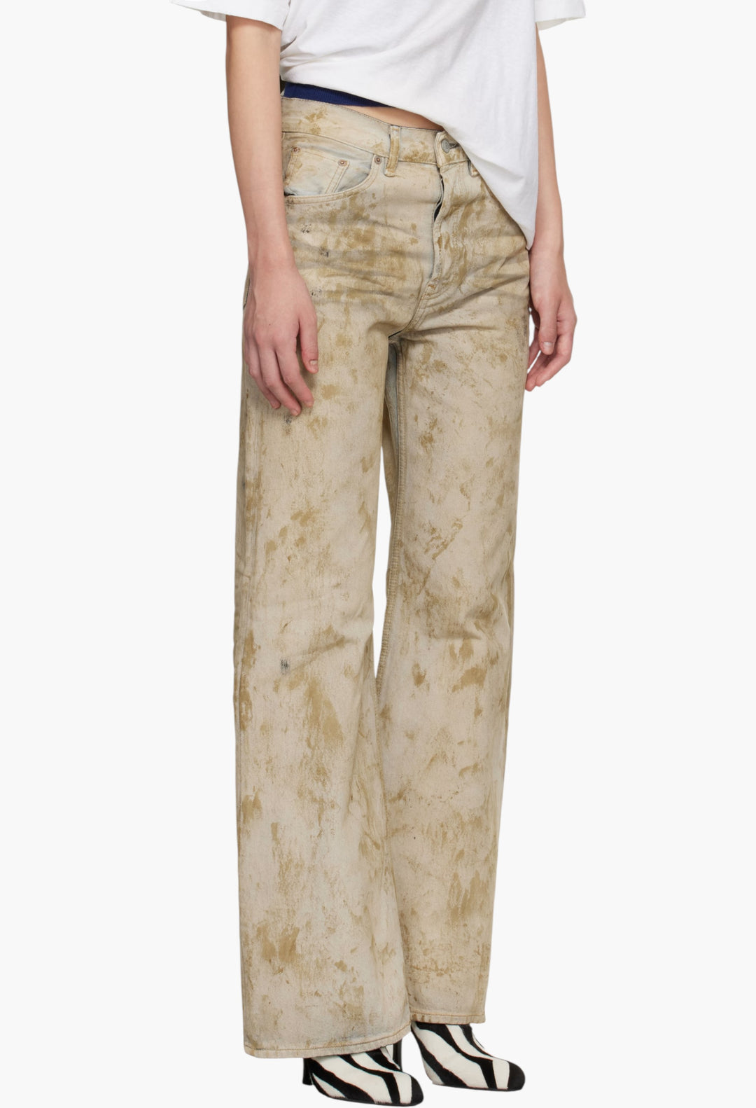 Beige 2021F Regular Fit Jeans - GLAM MODA