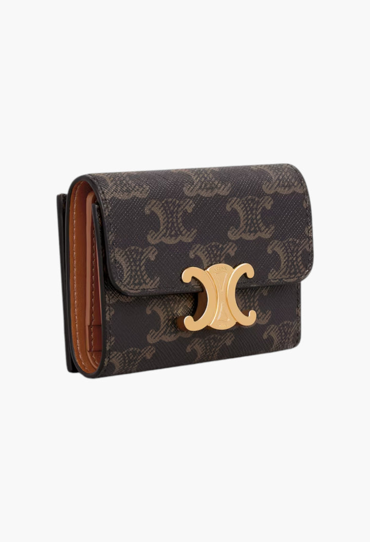 Compact Wallet With Coin Triomphe In Triomphe Canvas - GLAM MODA