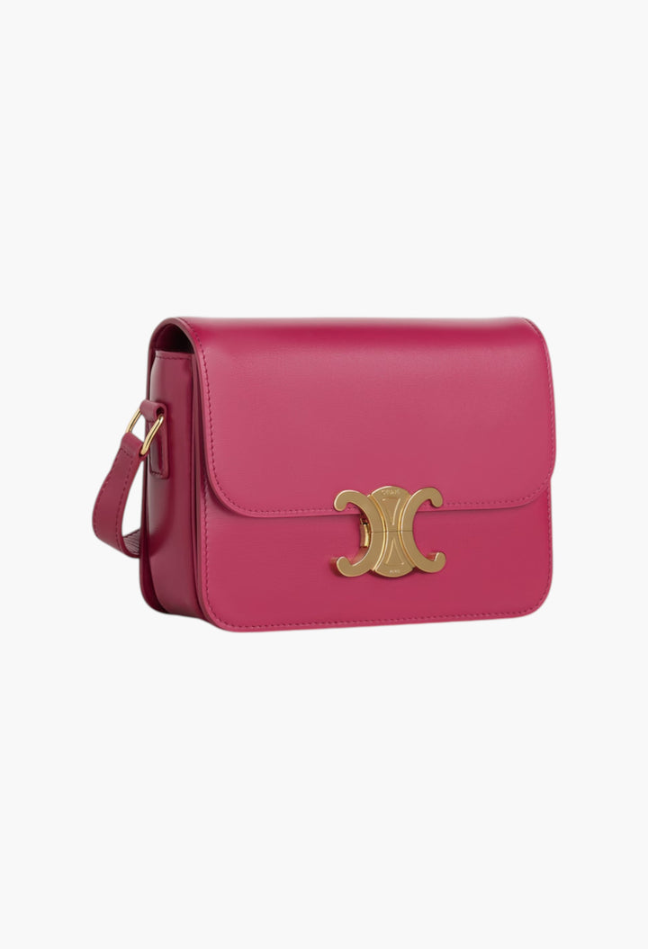 Teen Triomphe Bag In Shiny Calfskin - GLAM MODA