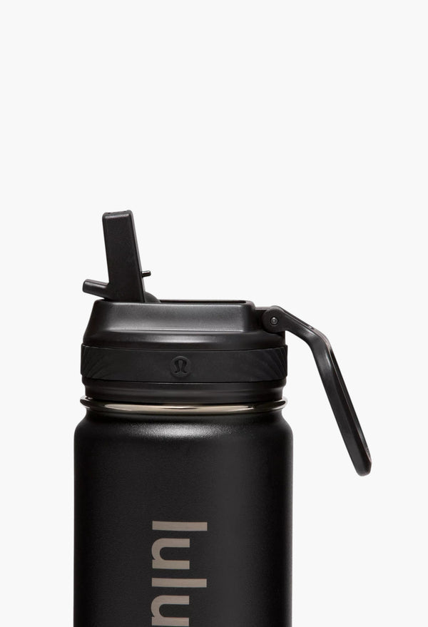 Black - Back to Life Sport Bottle 18oz Straw Lid