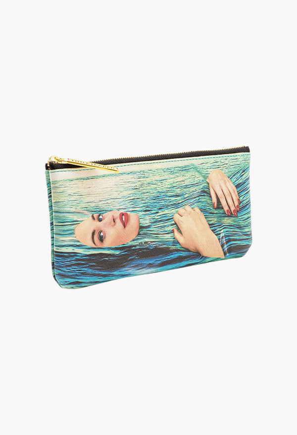 Seletti Wears Toiletpaper Sea Girl Faux-Leather Cosmetics Bag