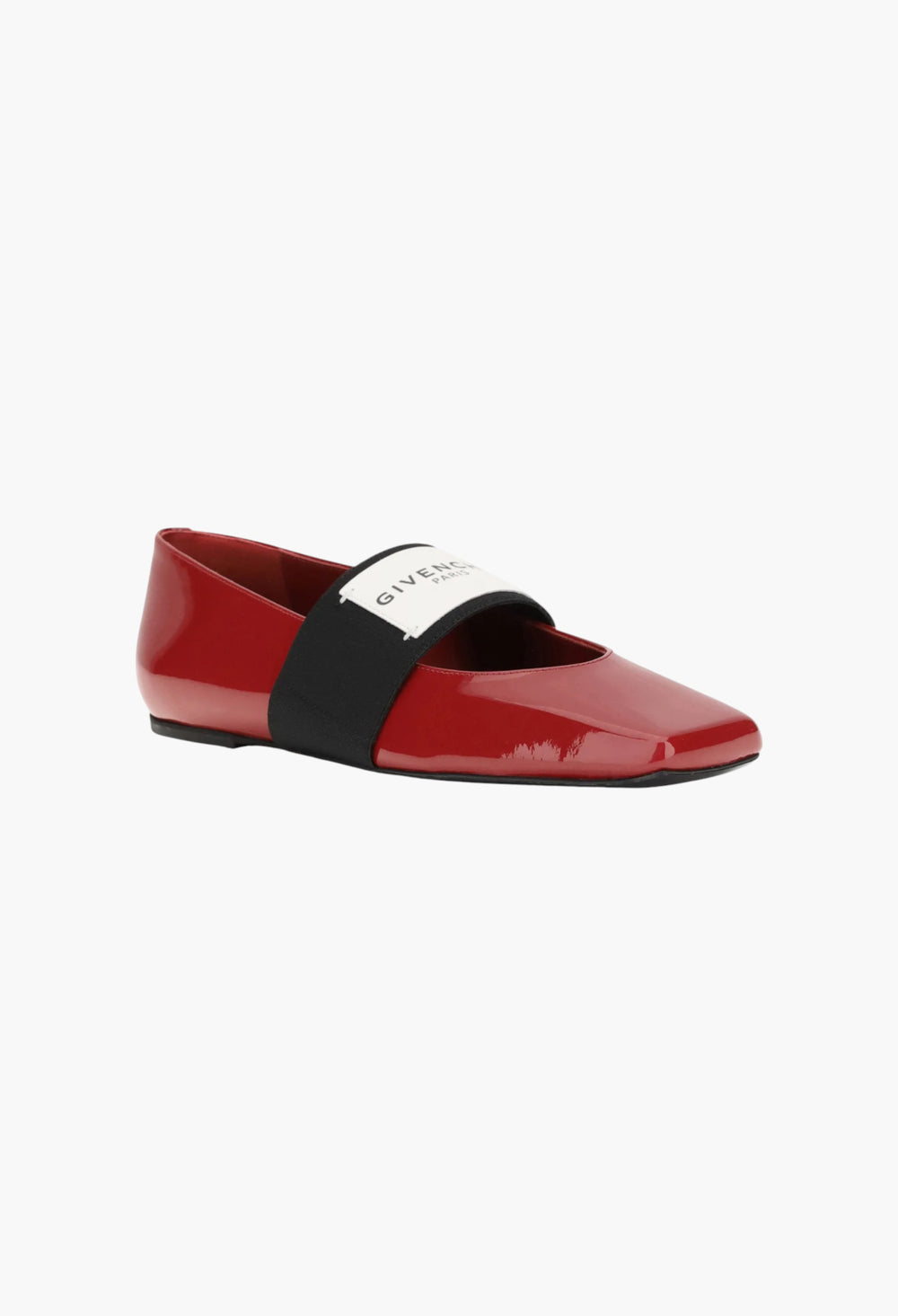 Patent-leather Squared Ballerinas - GLAM MODA