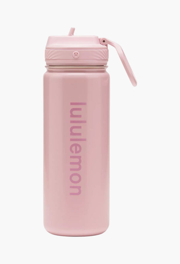 Blissful Pink/Pink Frosting - Back to Life Sport Bottle 18oz Straw Lid Shine