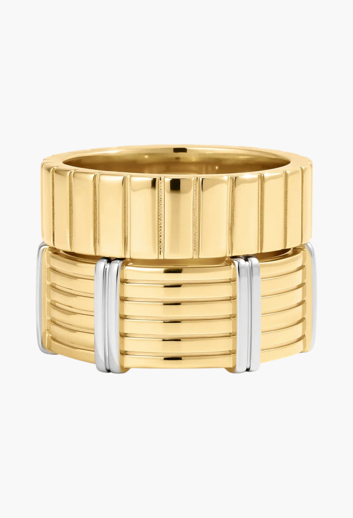 The Luna Bezel Ring Set - GLAM MODA