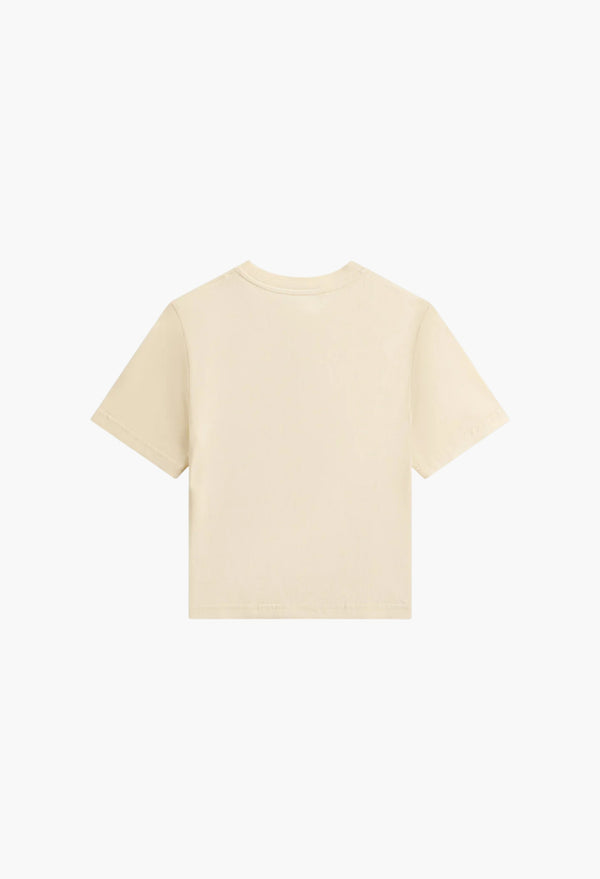 Anchor Embroidery Panelled Cropped Tee