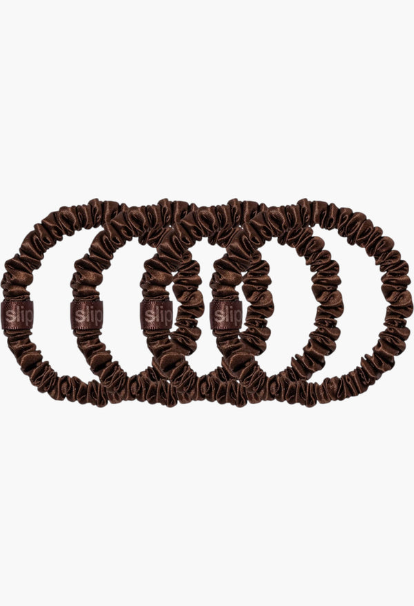 Dark Brown - Slip Pure Silk Skinny Scrunchies