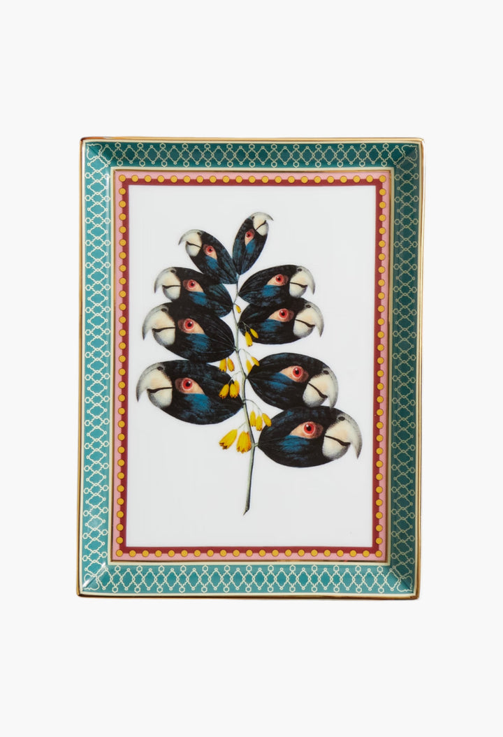 + Beto Val Gold-Plated Porcelain Tray - GLAM MODA