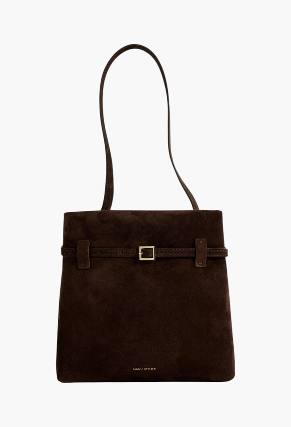 Mini Tote Du Jour Deep Brown Suede