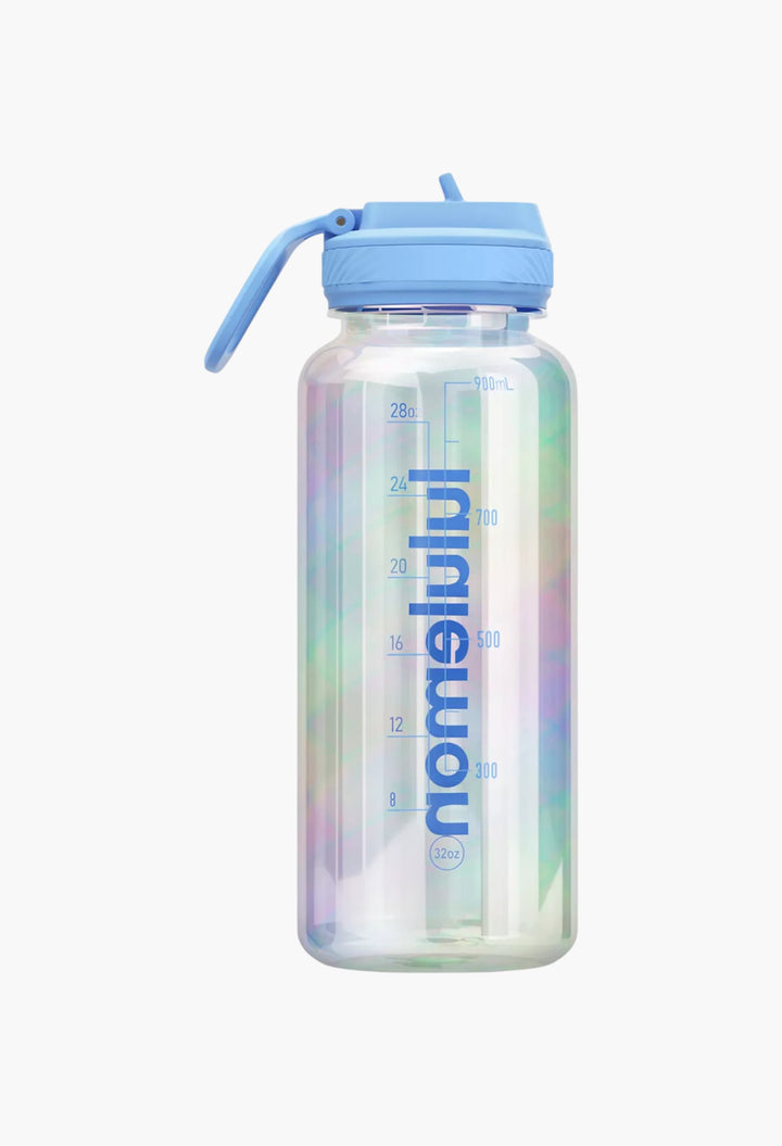 Back To Life Clear Bottle 32oz Straw Lid Iridescent - GLAM MODA