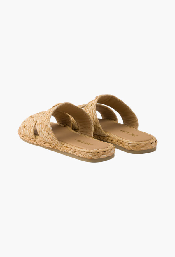 Natural - Raffia Slides