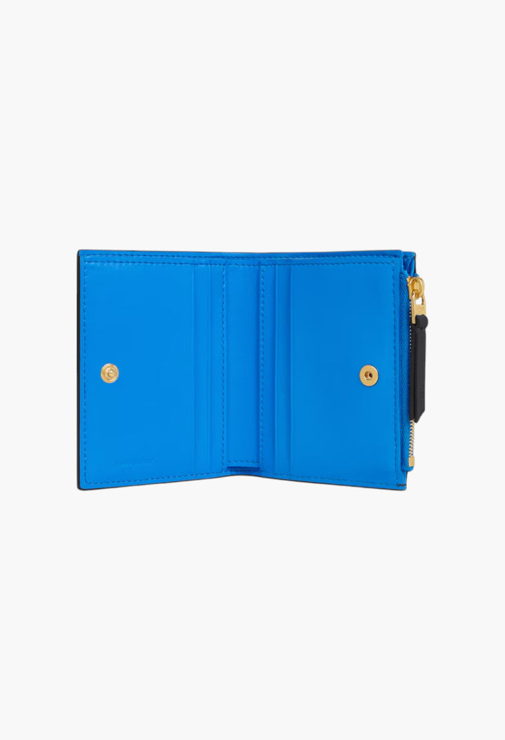 Compact Wallet In Supple Grained Calfskin - GLAM MODA