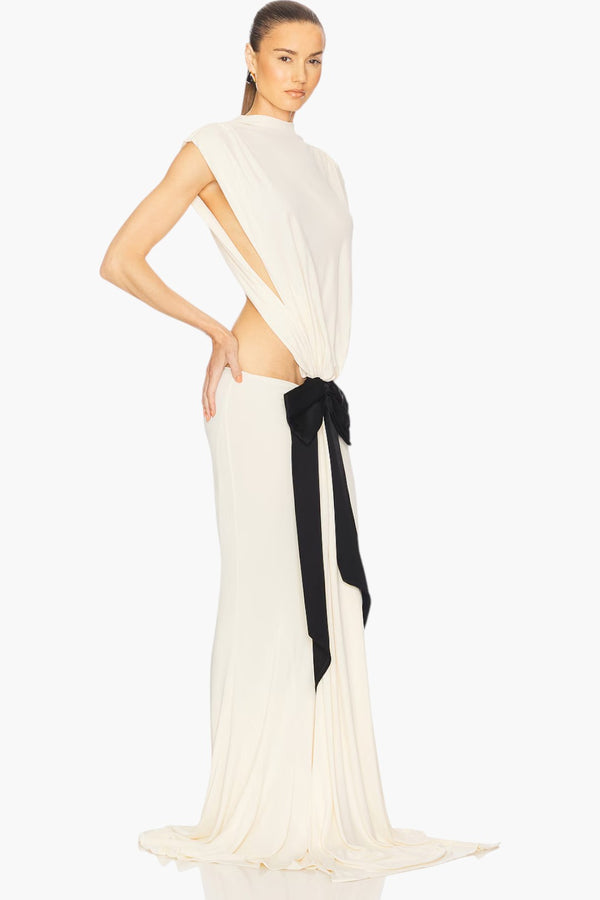 The Constantina Jersey Dress With Bow