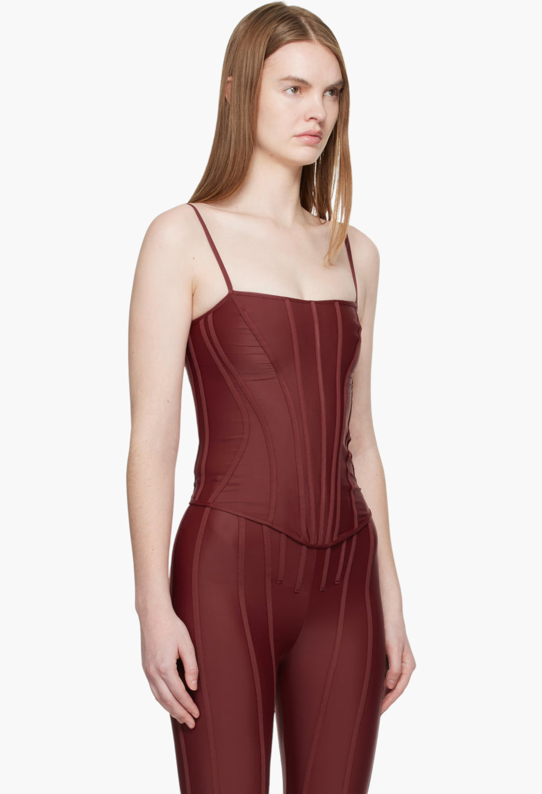 Exclusive Burgundy Corseted Top - GLAM MODA