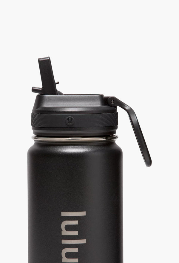 Black - Back to Life Sport Bottle 24oz Straw Lid