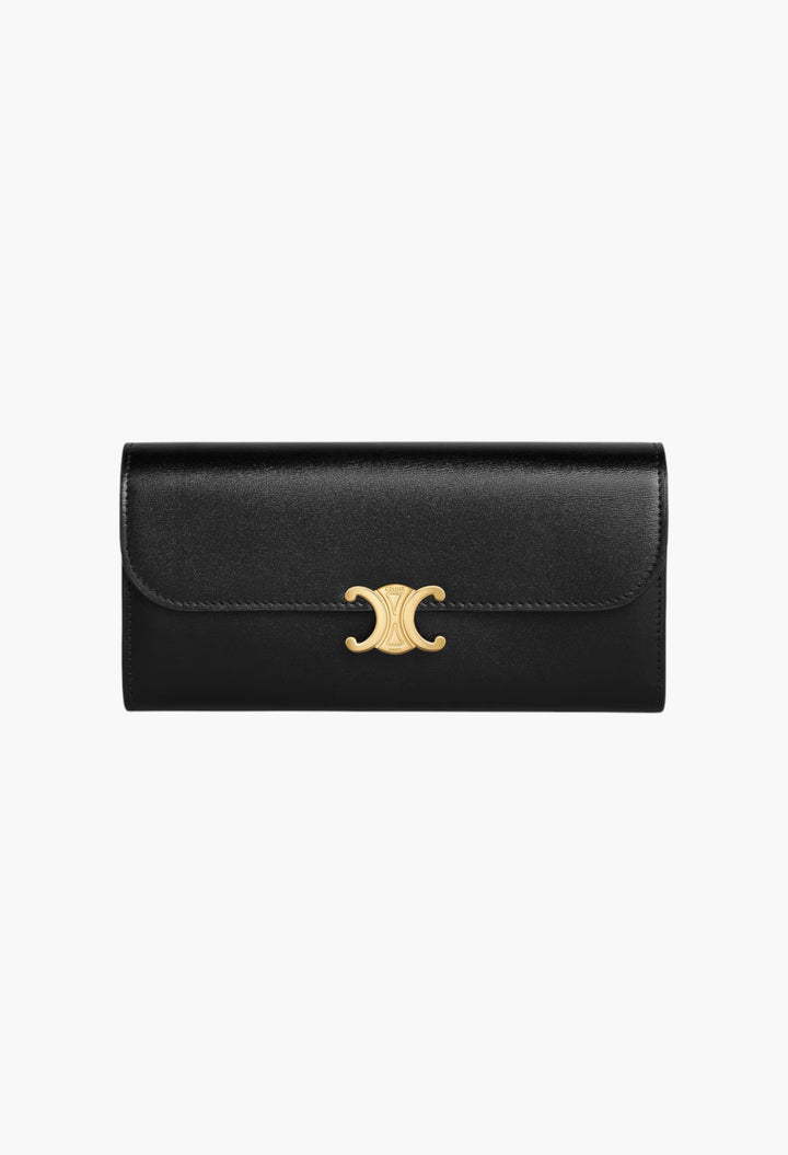 Large Wallet Triomphe In Shiny Calfskin - GLAM MODA