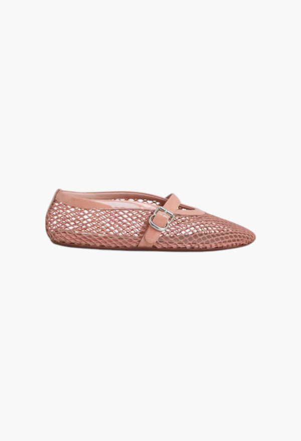 Blush - Ballet Flats In Fishnet