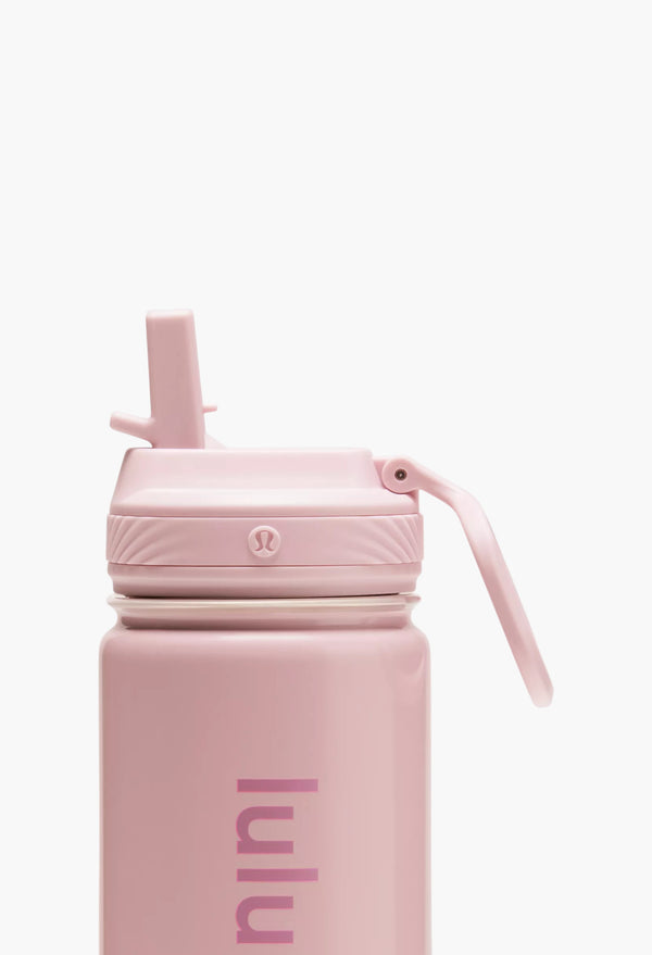 Blissful Pink/Pink Frosting - Back to Life Sport Bottle 18oz Straw Lid Shine