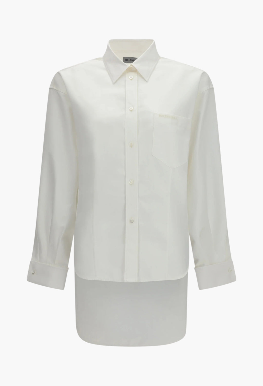 Classic Shirt In Silk Poplin And Cotton Organdy - GLAM MODA