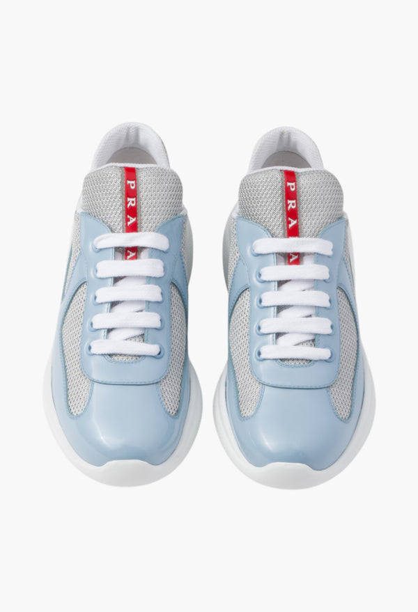 Light Blue - Prada America's Cup Biker Fabric Sneakers
