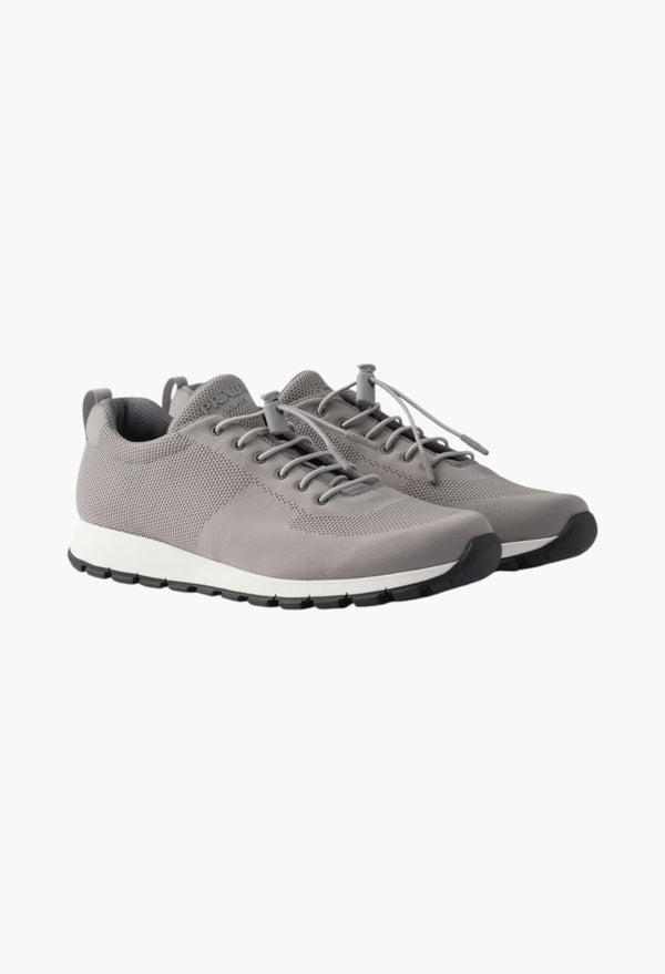 Cloudy Gray - Stretch Knit Sneakers