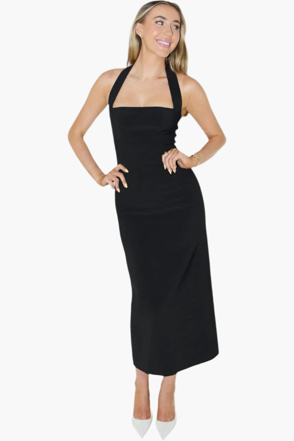 The Ultimate Muse Halter Neck Midi Dress