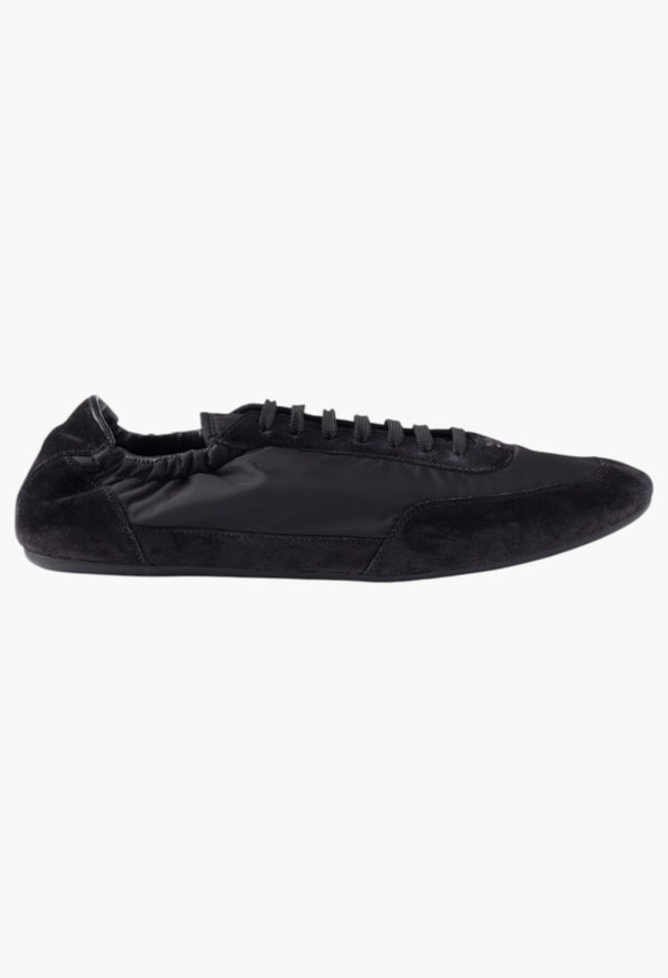 Black - Collapse Re-Nylon And Suede Sneakers