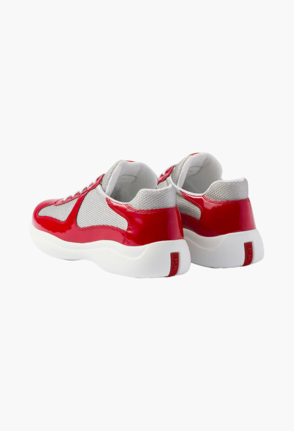 Red - Prada America's Cup Biker Fabric Sneakers
