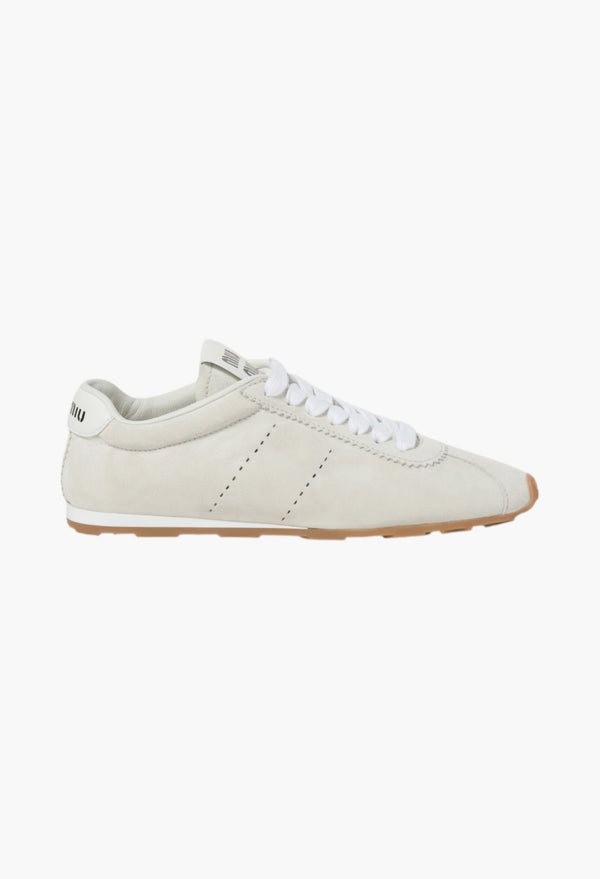 White - Plume Suede Sneakers