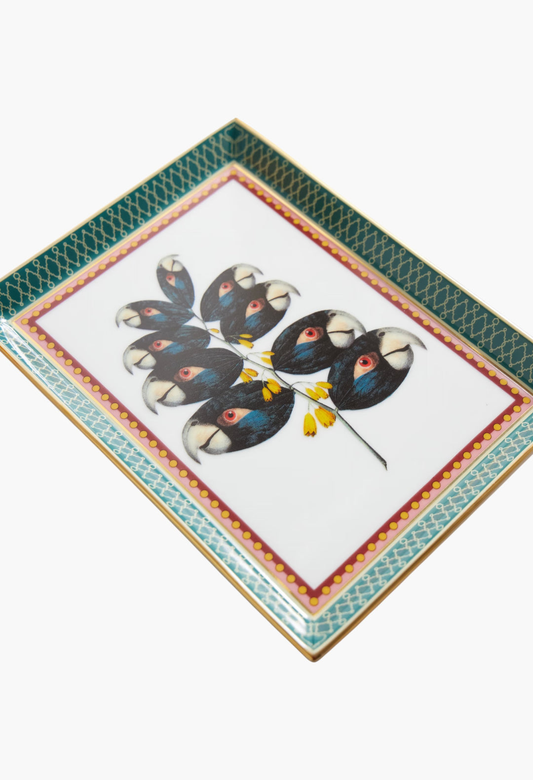 + Beto Val Gold-Plated Porcelain Tray - GLAM MODA