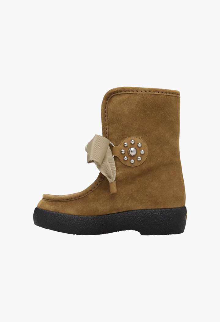 Brown Suede Winter Boots - GLAM MODA