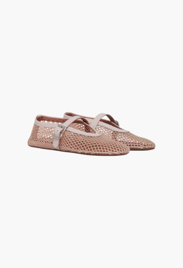 Nude - Ballet Flats In Fishnet