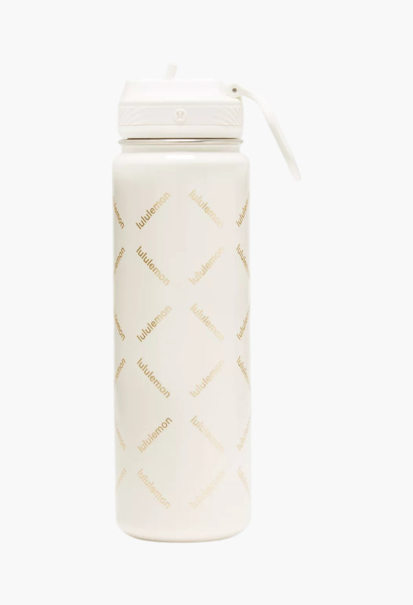 Light Ivory - Back to Life Sport Bottle 24oz Straw Lid Print
