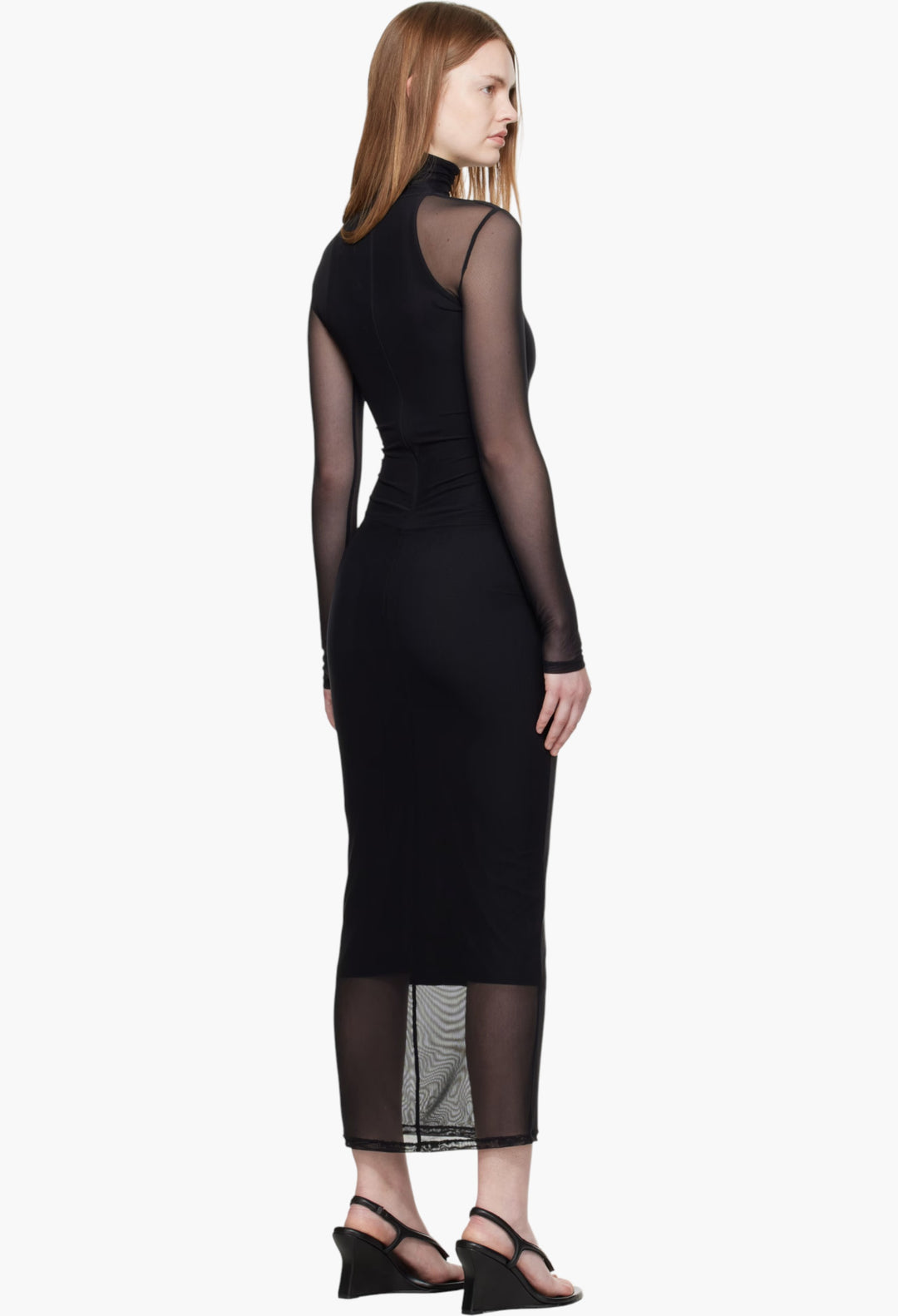 Black Illusion Midi Dress  Elegant & Chic  GLAM MODA