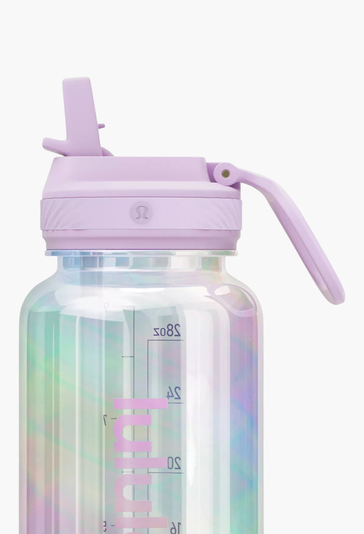Back To Life Clear Bottle 32oz Straw Lid Iridescent - GLAM MODA