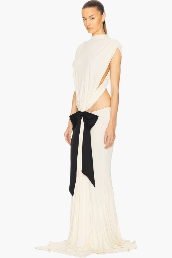 The Constantina Jersey Dress With Bow
