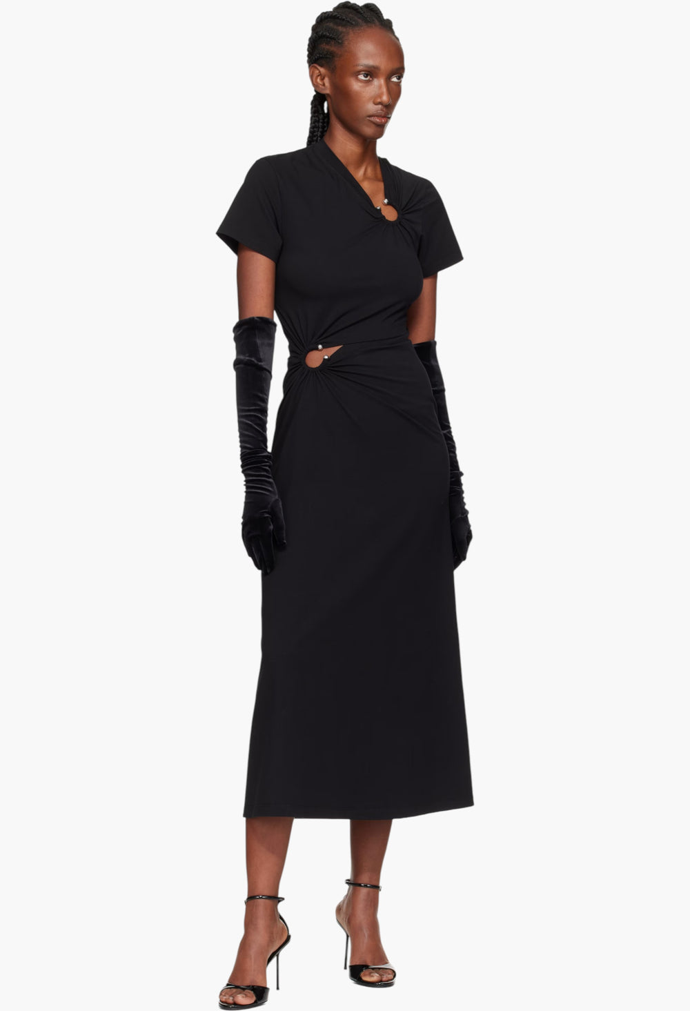 Black Velour Gloves - GLAM MODA