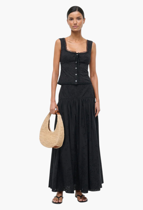 Black Eyelet - Procida  Skirt