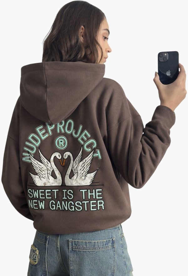 Swans Hoodie Brown