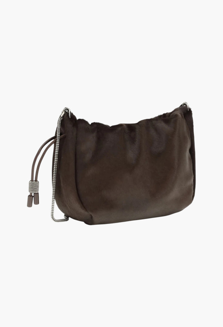 Mellow Mini Ponyhair Shoulder Bag With Precious Chai - GLAM MODA