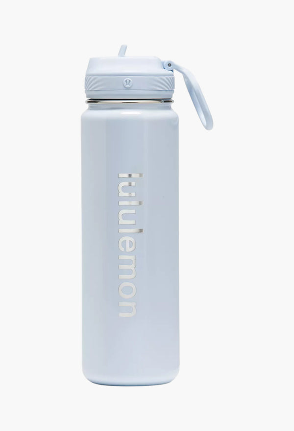 Starch Blue/Silver - Back to Life Sport Bottle 24oz Straw Lid Shine