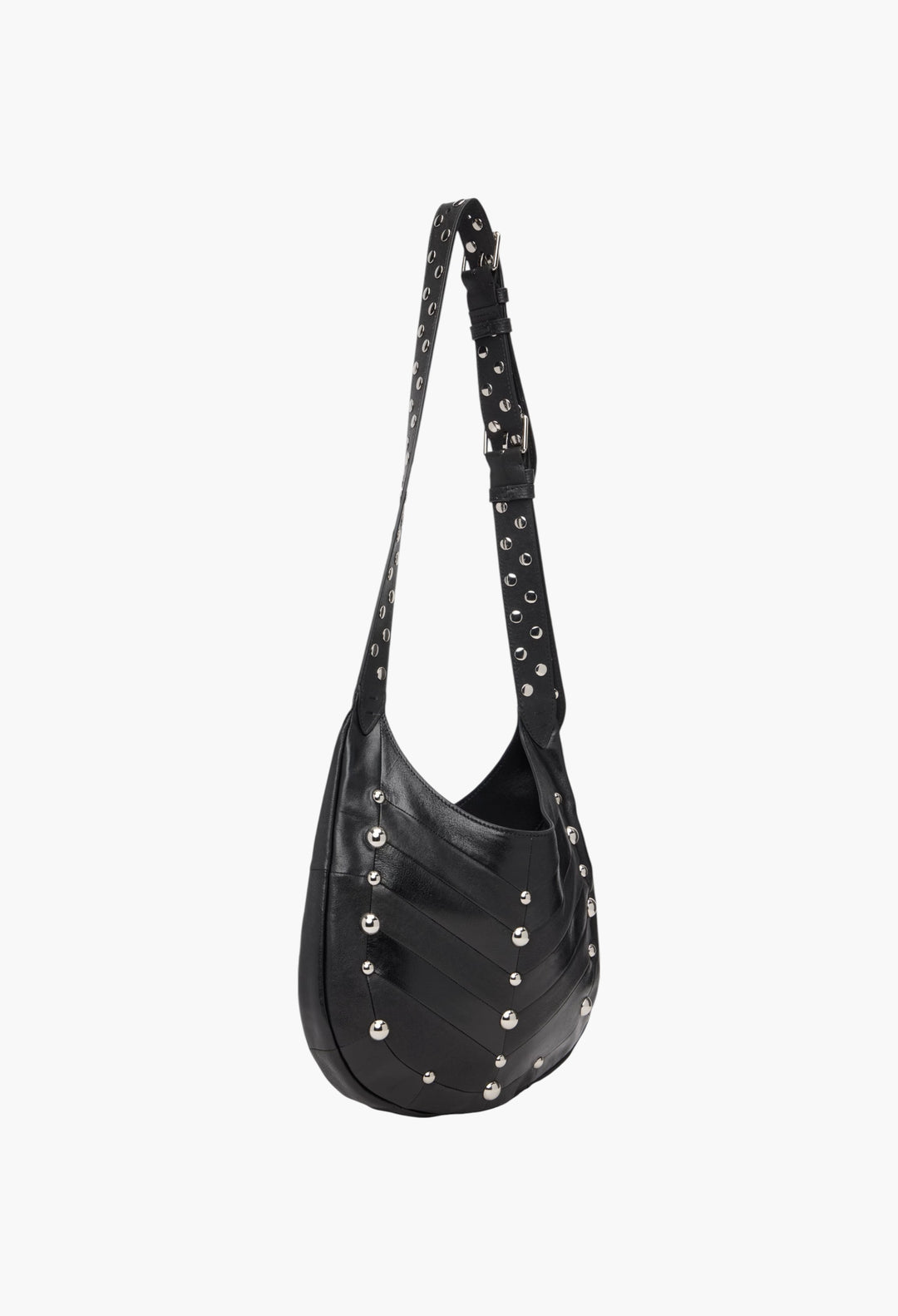Black Boho Small Nappa Leather Tote - GLAM MODA