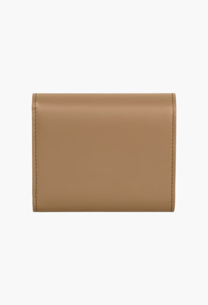 Small Flap Wallet Triomphe In Shiny Calfskin - GLAM MODA