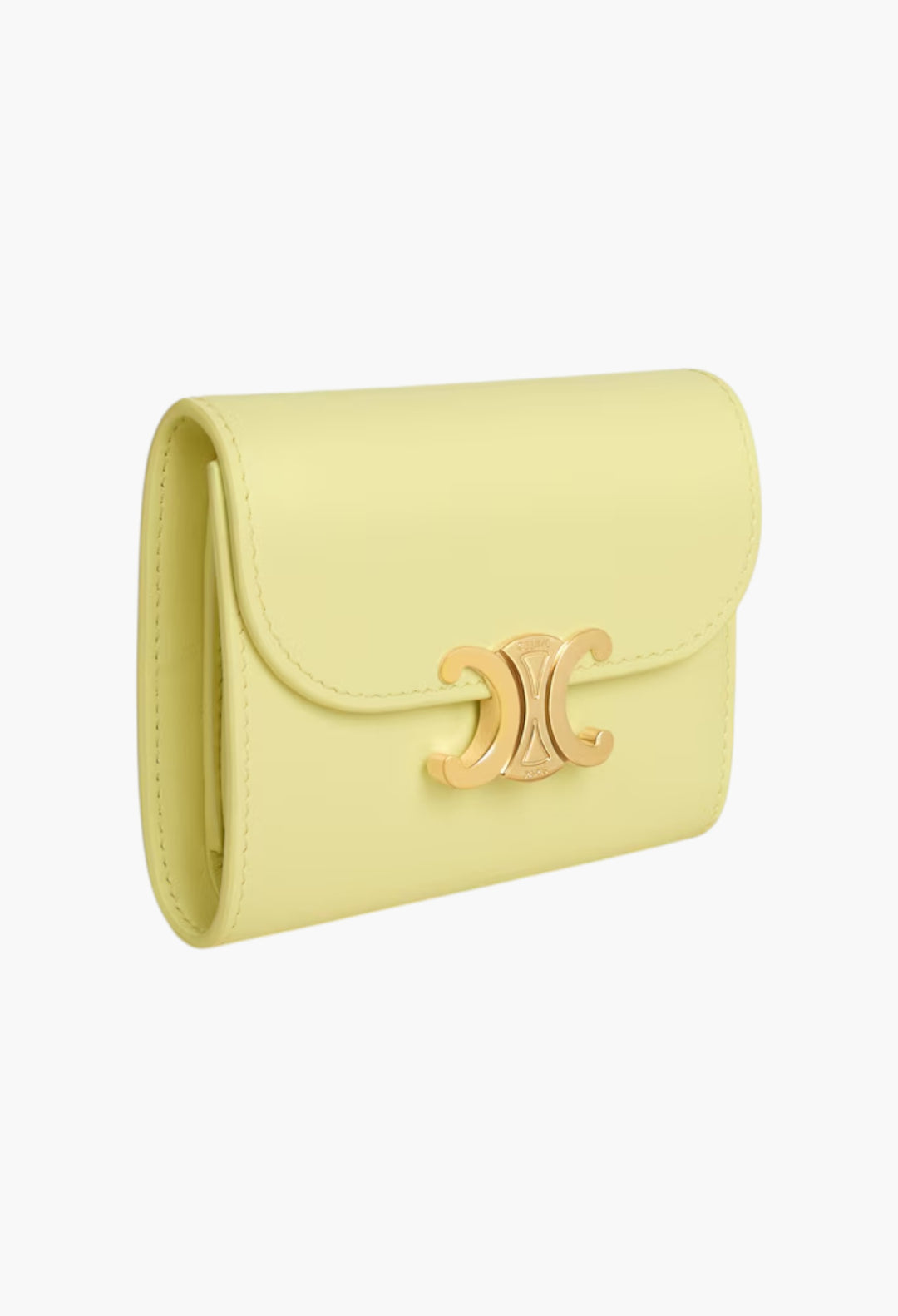 Small Flap Wallet Triomphe In Shiny Calfskin - GLAM MODA