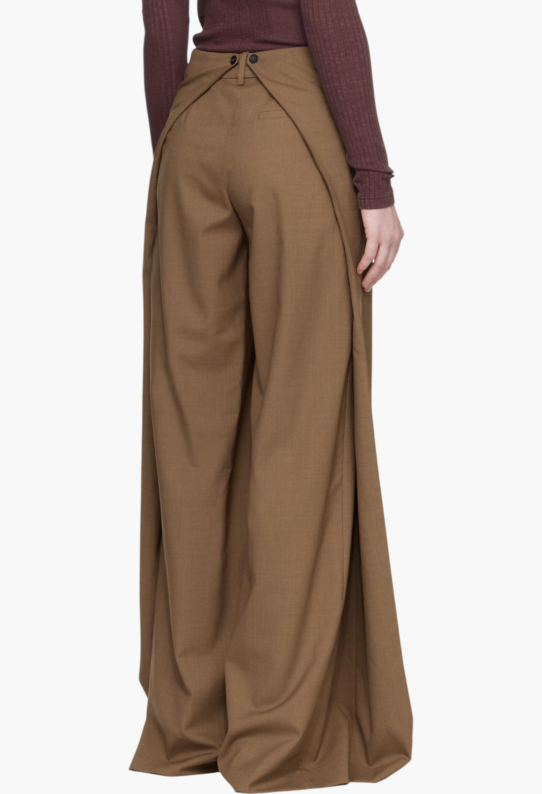 Brown Super Fine Mela Trousers - GLAM MODA