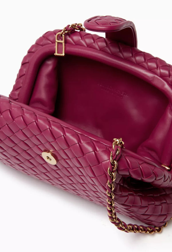 Small Lauren 1980 Clutch In Intrecciato Leather
