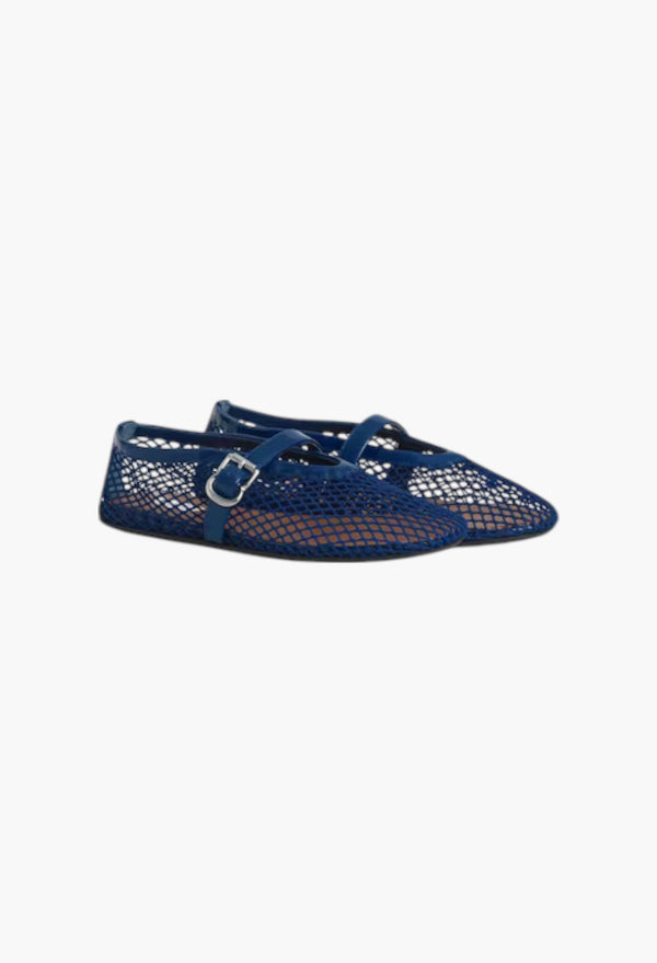 Midnight - Ballet Flats In Fishnet
